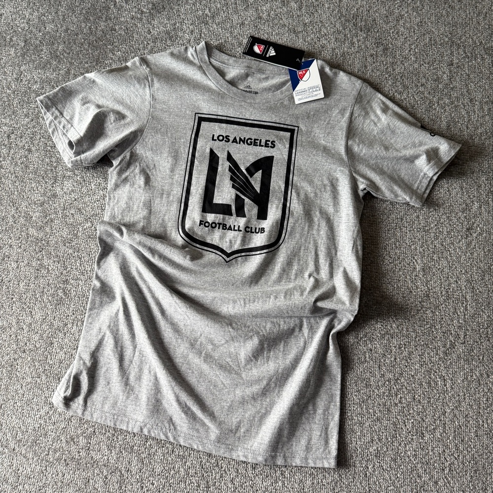 NWT Los Angeles Football Club Adidas LAFC Men's Gray T-Shirt Size Small